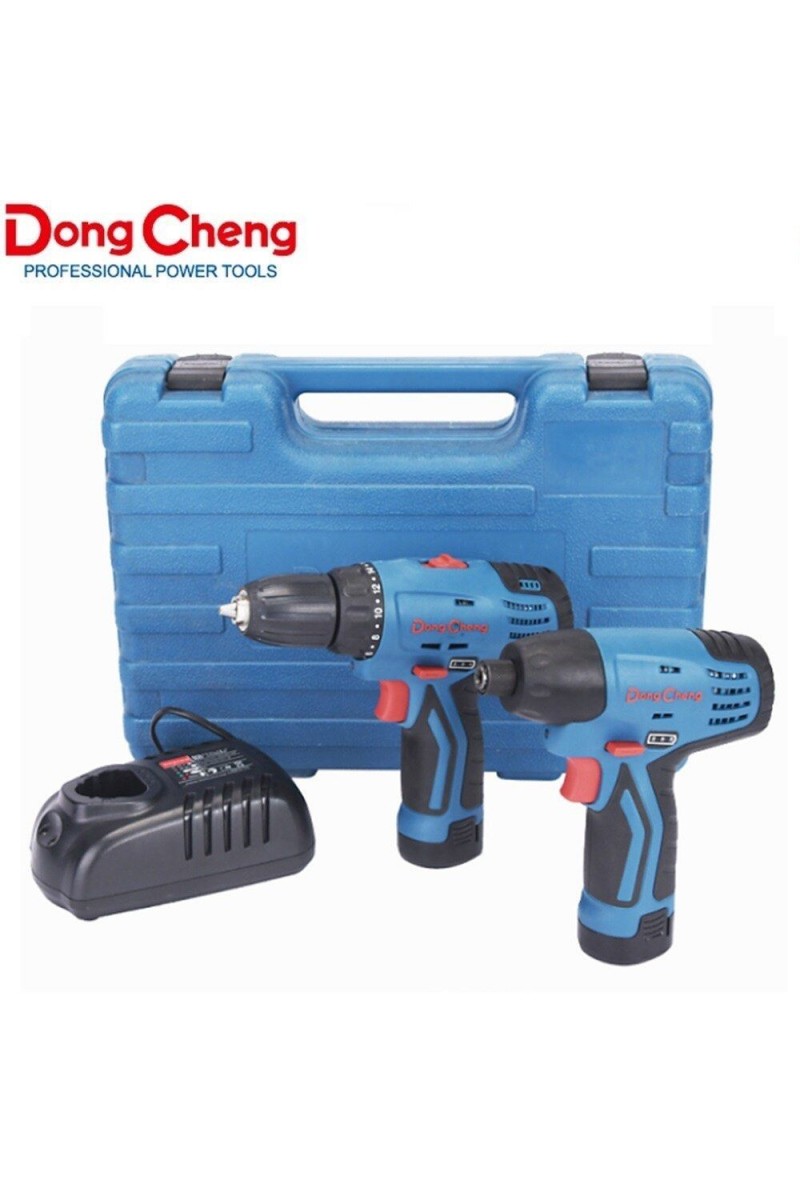 Kit of 2 pcs (cordless drill DCJZ10-10+impact drill DCPL02-8) dongcheng DCKIT01